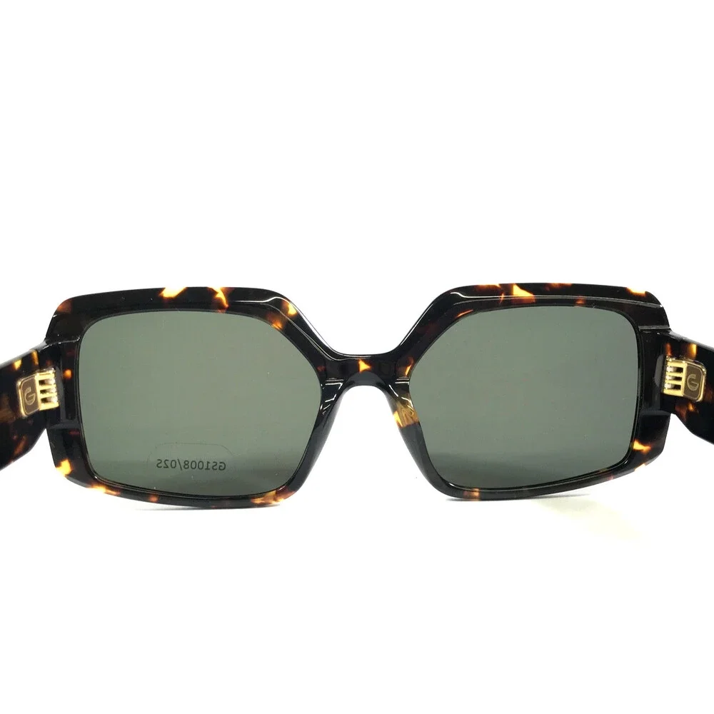 Gigi Studios Sunglasses CIAR GS1008/02S Tortoise Square Frames with Green Lenses
